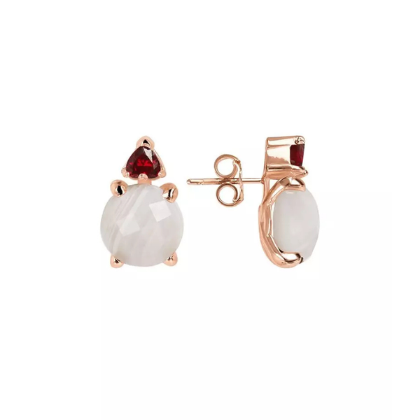 Pendientes Bronzallure Felicia Heart con circonitas y piedras