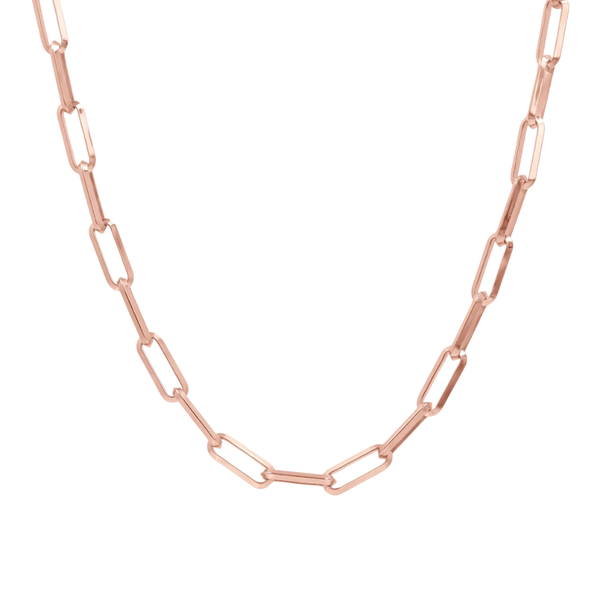 Bronzallure Rose Gold Plated Golden Rose Chain Necklace