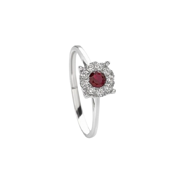 Anello Giorgio Visconti in oro Bianco con Rubini e Diamanti ABX15030R