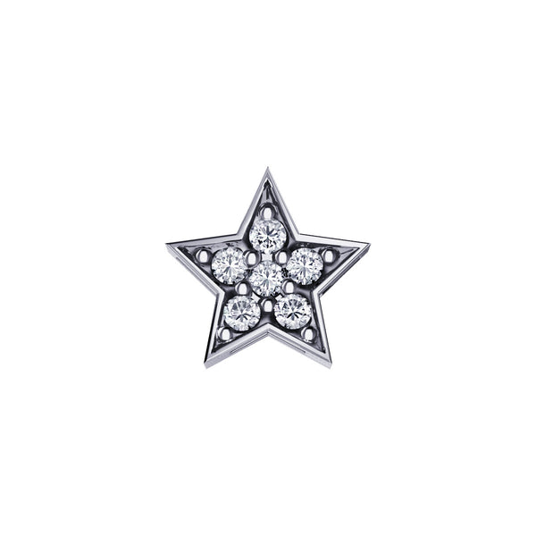 Charm Elements Stella In Oro Bianco E Diamanti 0,03 ct DCHF6551.003