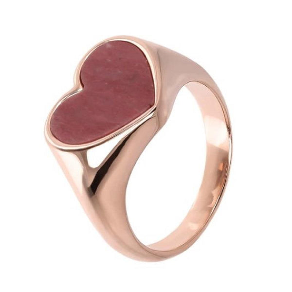 Anello Bronzallure Golden Rose Con Rodolite Taglio Cuore Al Centro WSBZ01729.RDW-50