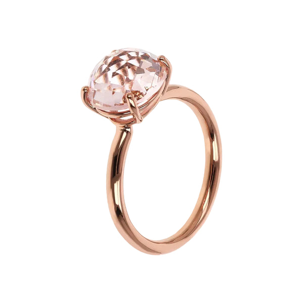 Anello Bronzallure Cocktail Bronzallure Rosa Con Prisma Gem Tonda Taglio Mosaico WSBZ02309.RM-56