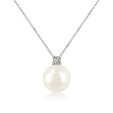 Collana Bibigi In Oro Bianco Con Perla Akoya E Diamanti