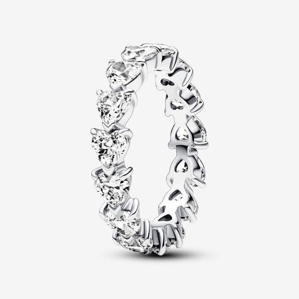 Anello Pandora Fascia Cuori Con Pietre 193103C01