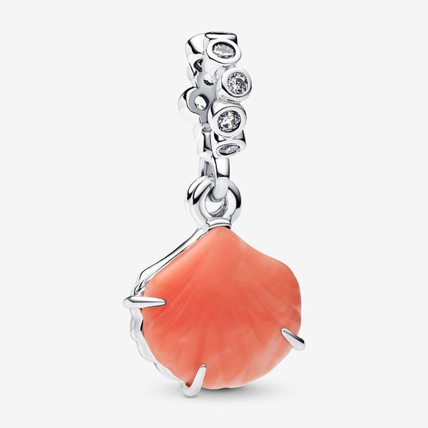 Charm Pandora Pendente Doppio Conchiglia Color Corallo 793821C01