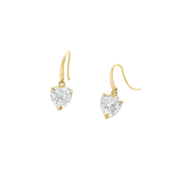 Orecchini Stroili Lobo Punto Luce Cuore Claire Oro Giallo 9 KT E Cubic Zirconia 1401496