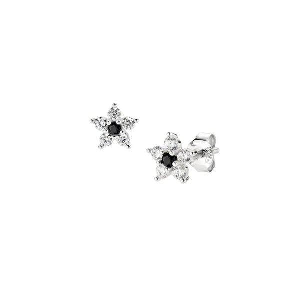 Orecchini Amen Fiore Nero E Bianco ESTEBBN