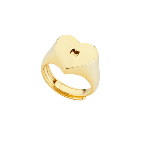 Anello Marcello Pane Chevalier a Cuore Dorato ANYL 006