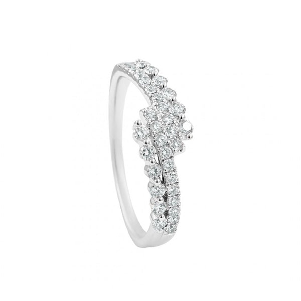Anello Giorgio Visconti di Design in Oro Bianco 18 kt e Diamanti Naturali ABX16484