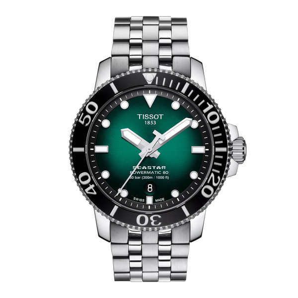 Orologio Tissot Seastar 1000 Powermatic 80 Verde Sfumato T1204071109101