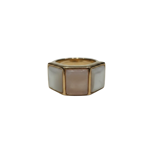 Anello oro con pietre madreperla