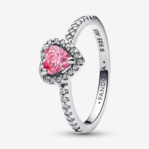 Anello Pandora Cuore In Rilievo Rosa 198421C03