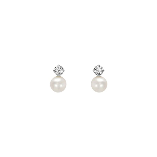 Orecchini Stroili Lobo Bon Ton Oro Bianco 9 KT Perla D'Acqua Dolce 4/4,5 mm 1426717