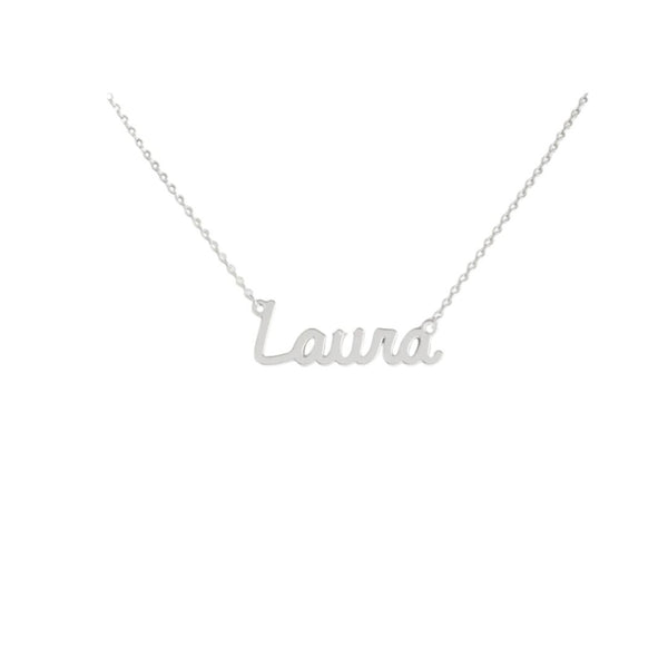Collana Nome Laura In Acciaio 316 -