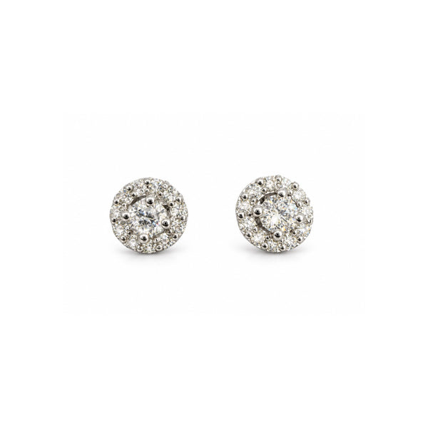 Orecchini Iannelli Handmade a Lobo in Oro Bianco 18 KT e Diamanti Naturali JE019PBRP