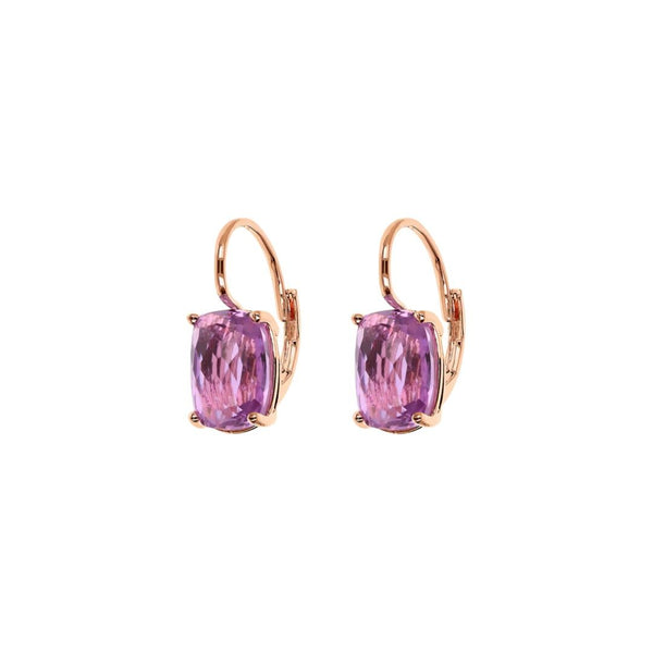 Pendientes colgantes Bronzallure con prisma de gema tallada en mosaico