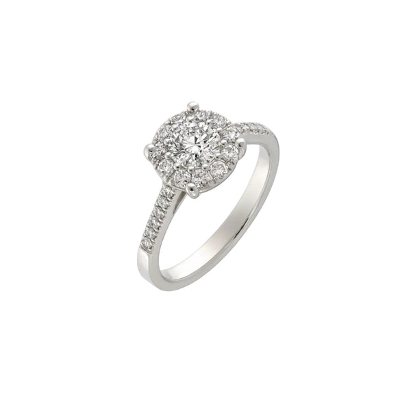 Anello Mirco Visconti Solitario Magic in Oro Bianco e Diamanti Z800/80