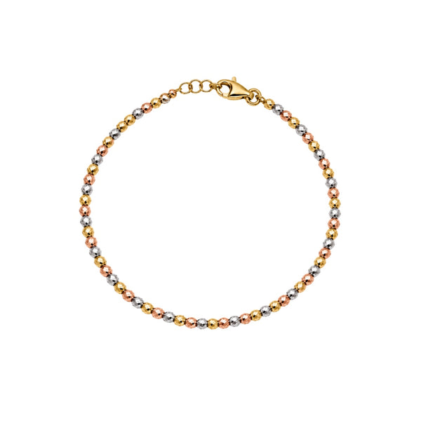 Bracciale Handmade Milleluci in Oro Bianco, Giallo e Rosa 18 KT BRML05