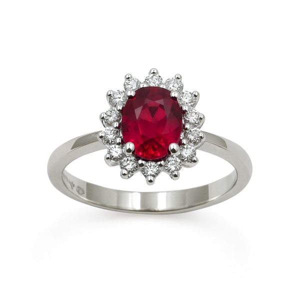 Anello Giorgio Visconti con Rubino Centrale e Diamanti AB16960R