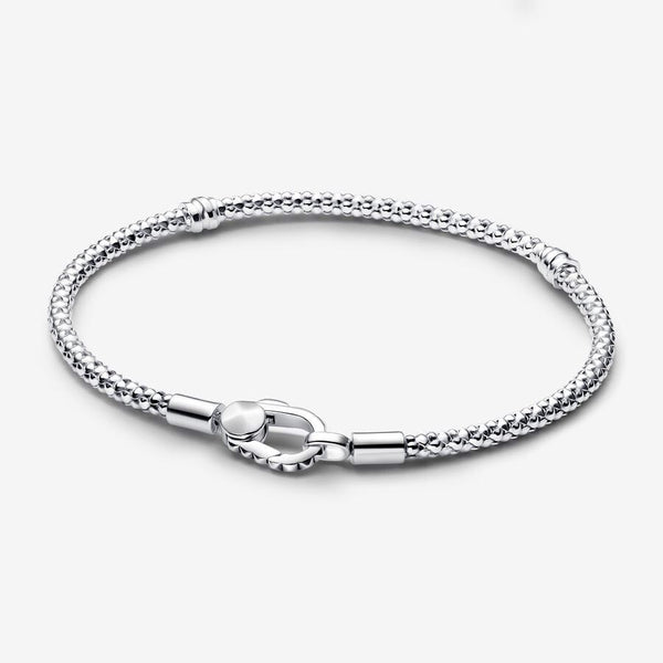 Bracciale Pandora Maglia Geometrica Con Chiusura a Moschettone 593681C00