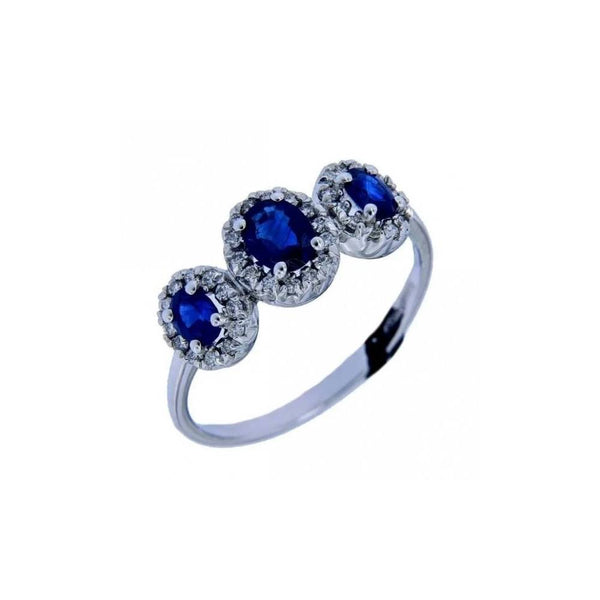 Anello Bibigì Trilogy In Oro Bianco Con Zaffiri E Brillanti ANK0070BZ
