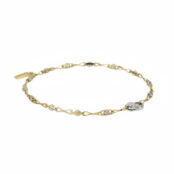 Pulsera Zancan en oro amarillo y blanco de 18 quilates