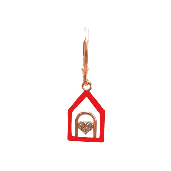 Versari Red House Single Earring