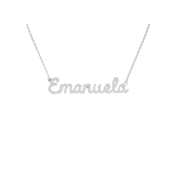 Collana Nome Emanuela In Acciaio 316 -