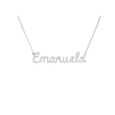 Collana Nome Emanuela In Acciaio 316