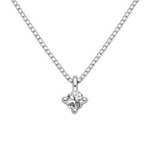 Collana Bibigì Punto Luce a Rombo in Oro Bianco e DIamante