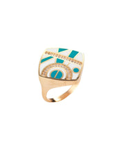 Anello Sogni Smaltato Turchese