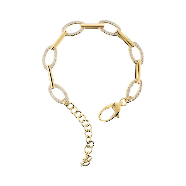 Bracciale Bronzallure Maglie Alternate con Pavé di Cubic Zirconia WSBZ02594Y.WR