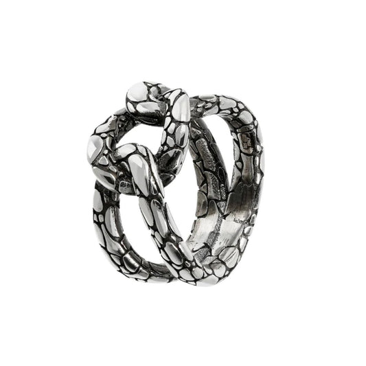 Anello Albert M. A Fascia Nodo Texture Serpente