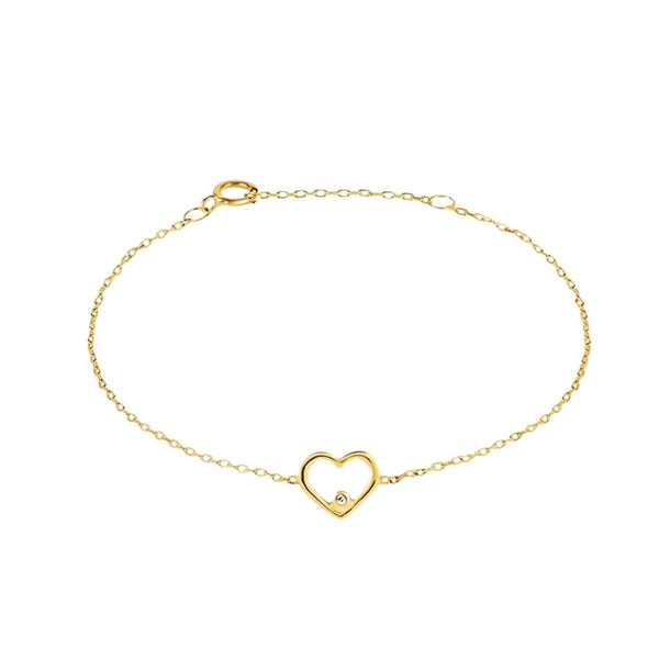 Bracciale Stroili Cuore Mon Petit Oro Giallo 9 KT Diamante 0,004 ct 1432784