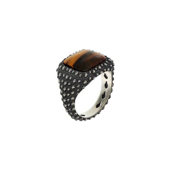 Anello Albert M. Chevalier Texture Riccio Di Mare Con Occhio Di Tigre WSOX00595.TIG