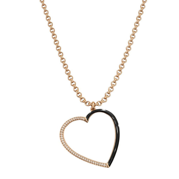 Collana Versari Lunga Con Cuore Pendente