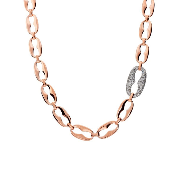 Collana Bronzallure Maxi Maglia Marina e Pavé di Cubic Zirconia WSBZ02568.WR