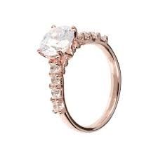 Bronzallure Ring in Golden Rosè and Cubic Zirconia