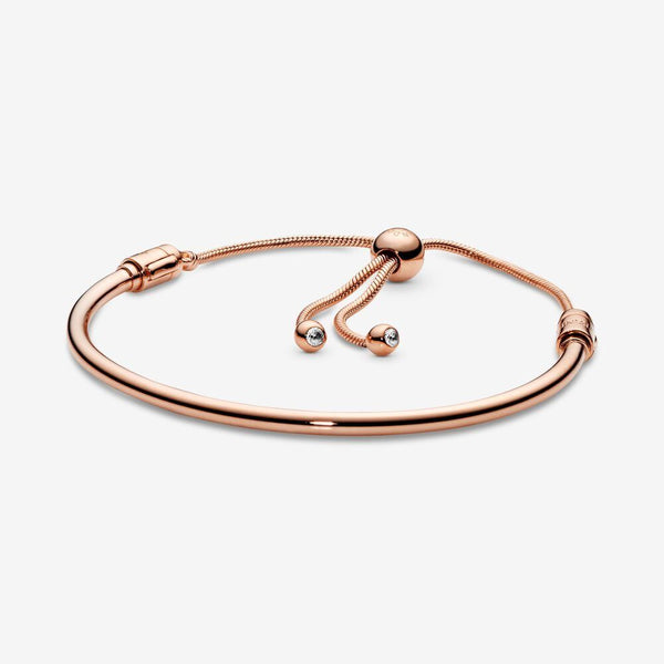 Bracciale Pandora Rigido Chiusura Scorrevole Placcato In Oro Rosa 14k