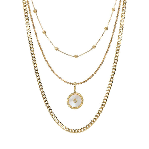 Collana Etrusca Multifilo con Madreperla