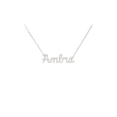 Collana Nome Ambra In Acciaio 316
