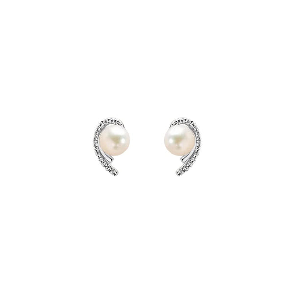 Orecchini Stroili Lobo Gabrielle Oro Bianco 9 KT Perla D'Acqua Dolce 6/6,5 mm 1413477