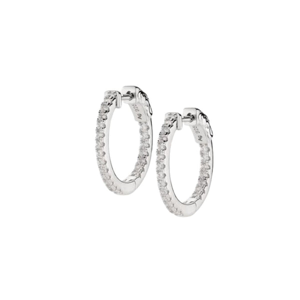 Orecchini Amen Diamonds Cerchio Zirconi Bianchi ECEMOBBZ15