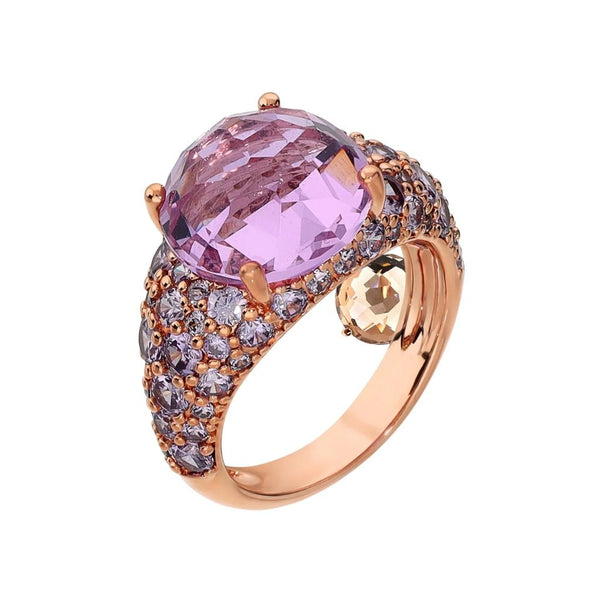 Anello Bronzallure con Pavé Misto e Prisma Gem -