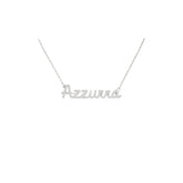 Collana Nome Azzurra In Acciaio 316