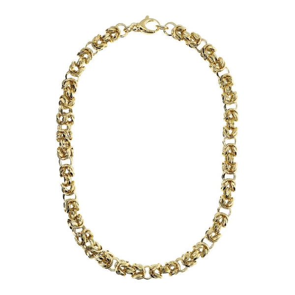 Etruscan Necklace Maxi Choker Byzantine Chain Hammered