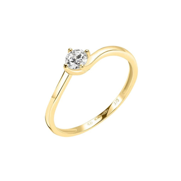 Anello Stroili Solitario Claire Oro Giallo Cubic Zirconia 1412100
