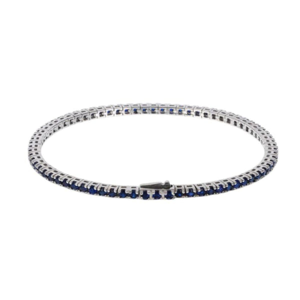 Pulsera de tenis Albert M. con circonitas azules