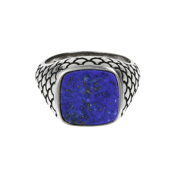 Anello Albert M. Chevalier Texture Sirena Con Lapislazzulo