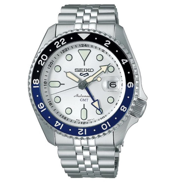 Orologio Seiko 5 Sport GMT Automatico con Quadrante Bianco SSK033K1